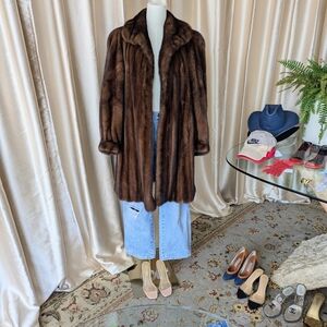 Elegant Brown Fur Coat